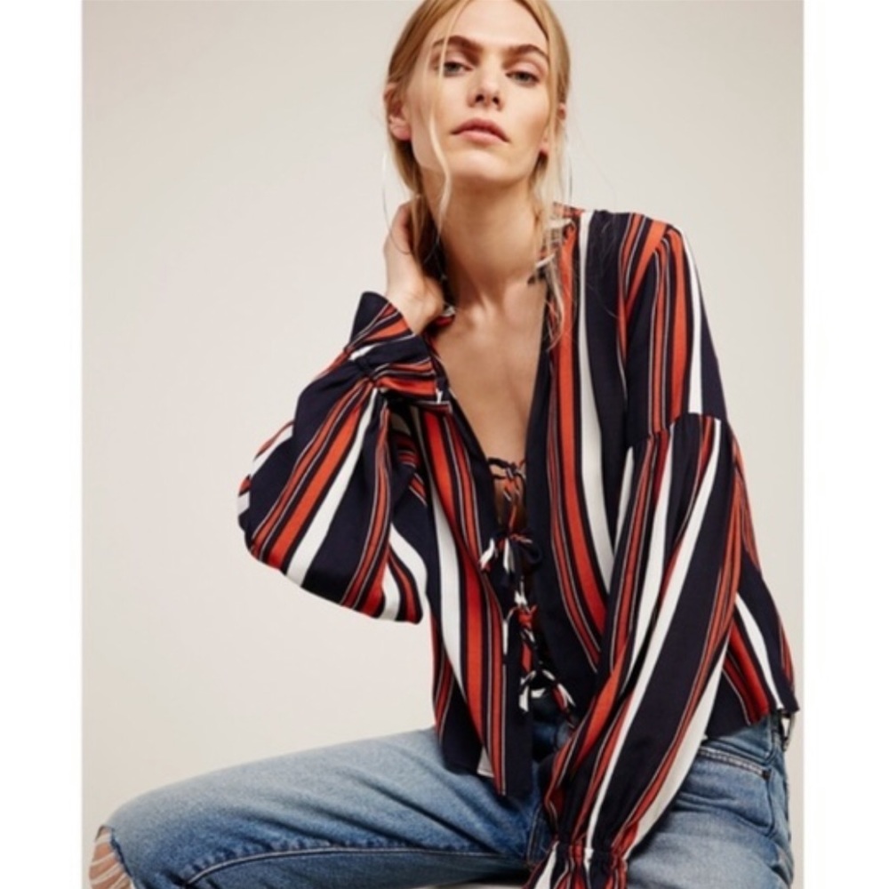 REVOLVE TULAROSA Nala Stripe Blouse - Picture 2 of 8